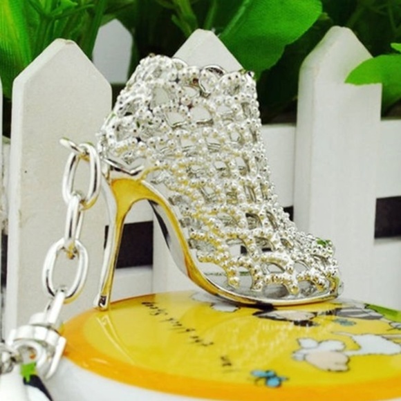 Accessories - Silver Stiletto Key Ring/Purse Charm